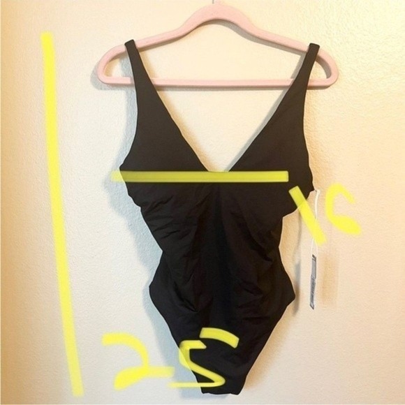 NWT Everlane The V-Neck Onepiece Swimsuit Black Small - Picture 12 of 12